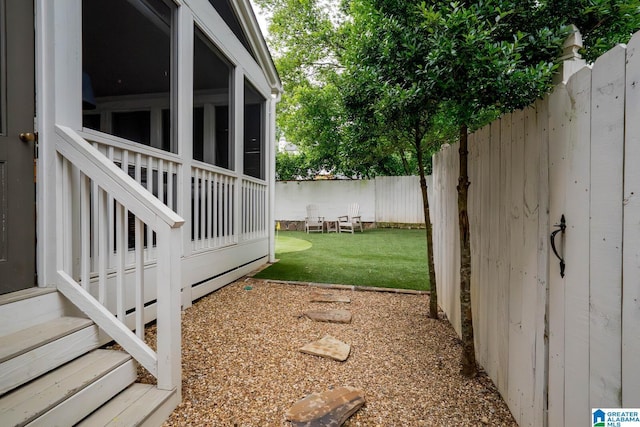 117 Elm St, Mountain Brook, AL 35213 - view of yard featuring a sunroom