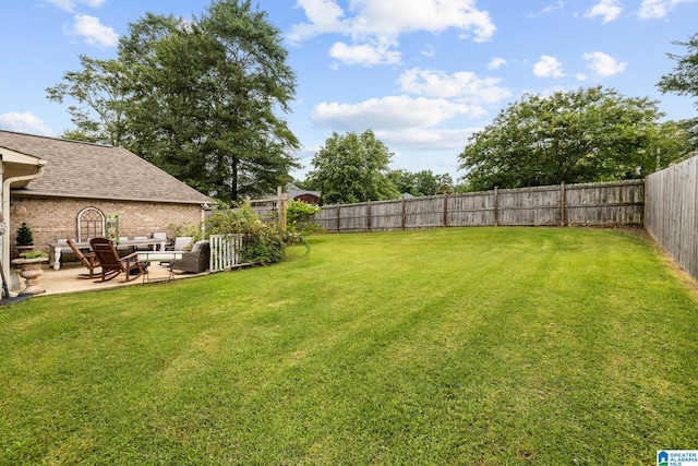 2043 Maplewood Ln, Clanton, AL 35045 - fenced backyard featuring a patio