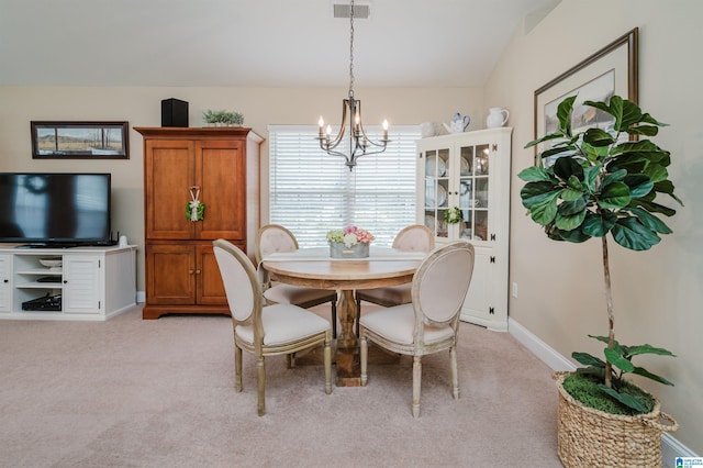 4033 Cambridge Dr, Moody, AL 35004 - dining space with a chandelier and light carpet
