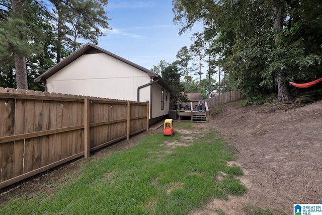 1025 Old Section Rd, Hoover, AL 35244 - fenced backyard with a deck