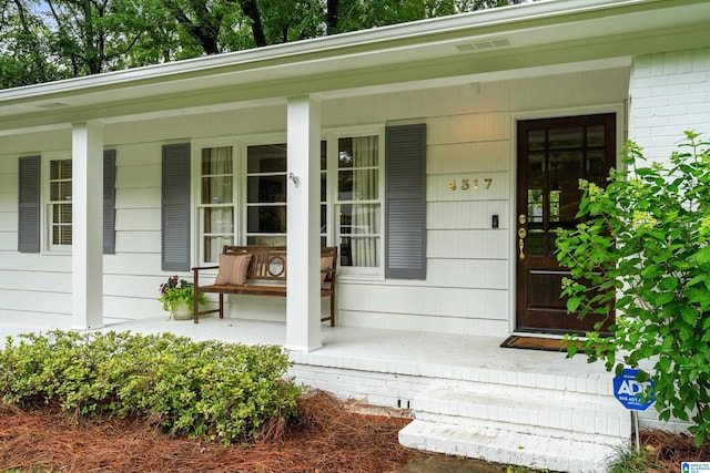 4317 Warren Rd, Birmingham, AL 35213 - property entrance featuring a porch