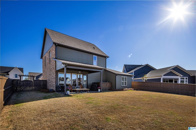 1313 Severn Way, Hoover, AL 35244 - rear view of house with a patio area, a fenced backyard, and a gate
