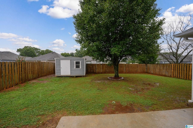 4022 Cambridge Dr, Moody, AL 35004 - fenced backyard with a storage unit