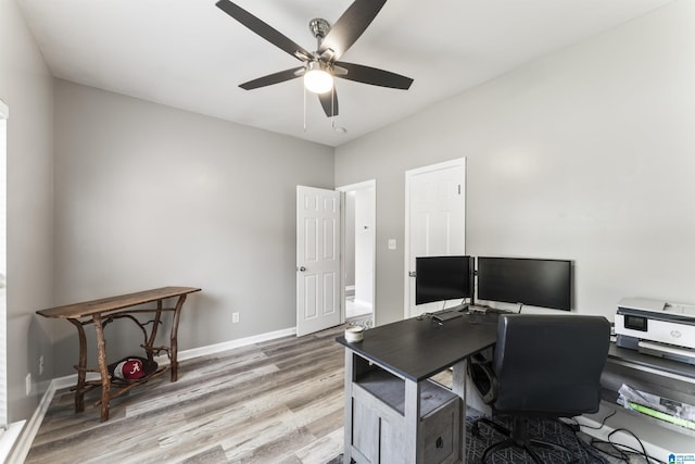 4114 Jubilee Ln, Moody, AL 35004 - home office with light wood finished floors and ceiling fan