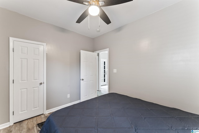 4114 Jubilee Ln, Moody, AL 35004 - bedroom with ceiling fan and wood finished floors