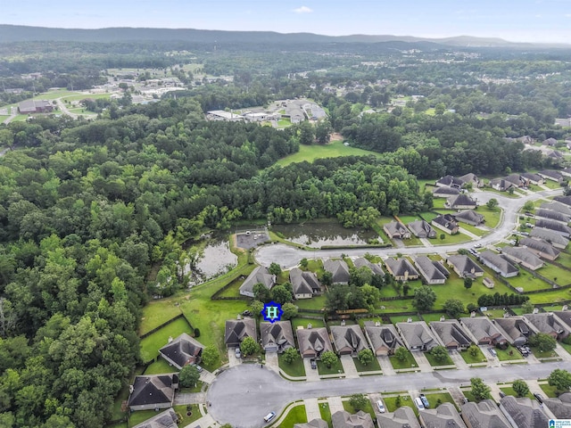 4114 Jubilee Ln, Moody, AL 35004 - aerial overview of property's location featuring nearby suburban area and a heavily wooded area