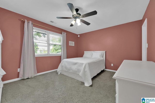 5012 Lake Crest Cir, Hoover, AL 35226 - bedroom featuring carpet flooring and a ceiling fan