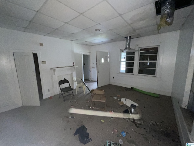 4704 9th Ave, Birmingham, AL 35224 - unfurnished living room with a paneled ceiling