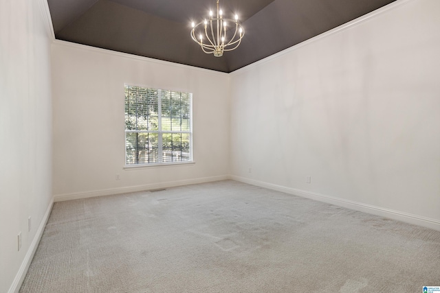 148 Grande View Ln, Alabaster, AL 35114 - unfurnished room featuring a chandelier and carpet flooring
