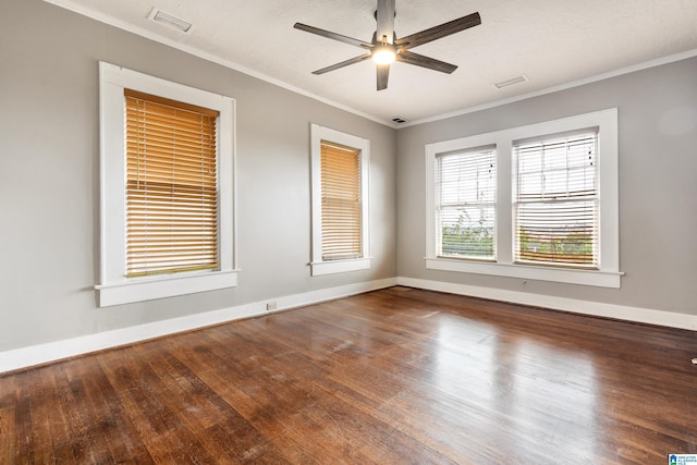 1701 S 16th Ave, Birmingham, AL 35205 - empty room with ceiling fan, wood finished floors, and ornamental molding
