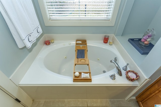 1120 Weybridge Way, Pelham, AL 35124 - bathroom featuring a whirlpool tub, healthy amount of natural light, and tile patterned floors