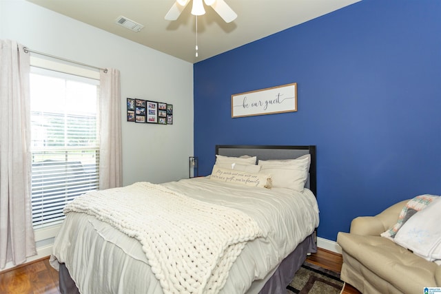 1120 Weybridge Way, Pelham, AL 35124 - bedroom with wood finished floors and ceiling fan