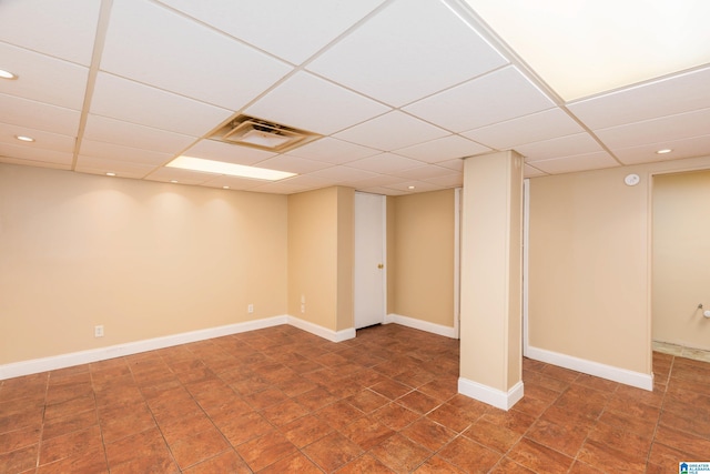 2517 Wright Cir, Birmingham, AL 35235 - finished below grade area with recessed lighting and a paneled ceiling