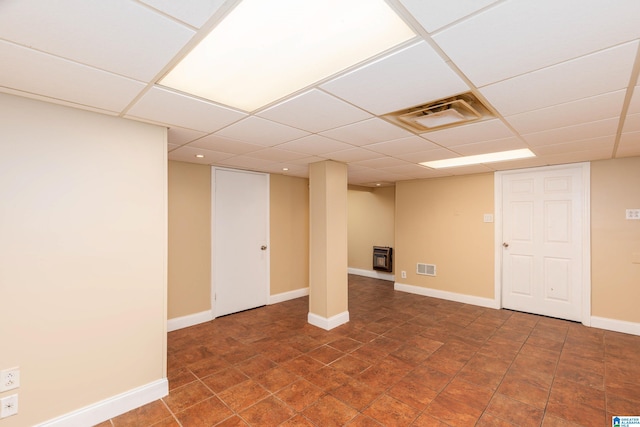 2517 Wright Cir, Birmingham, AL 35235 - finished basement featuring a paneled ceiling and heating unit