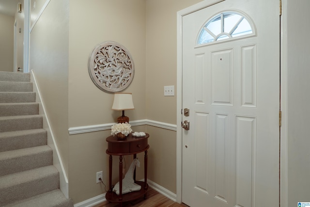 2912 Monte Deste Dr, Hoover, AL 35216 - entrance foyer featuring stairway and wood finished floors
