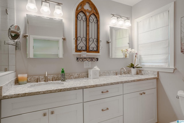 2912 Monte Deste Dr, Hoover, AL 35216 - bathroom with double vanity and toilet