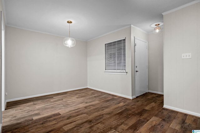 3023 Massey Rd Unit L, Vestavia Hills, AL 35216 - spare room featuring dark wood-style floors and crown molding