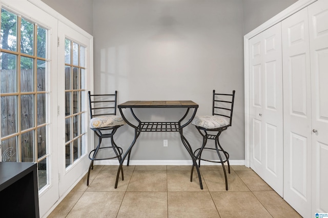 4033 Saddle Run Cir, Pelham, AL 35124 - dining area with tile patterned flooring and baseboards