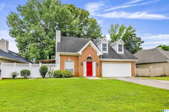 4033 Saddle Run Cir, Pelham, AL 35124 - view of front facade with brick siding, concrete driveway, a garage, and roof with shingles