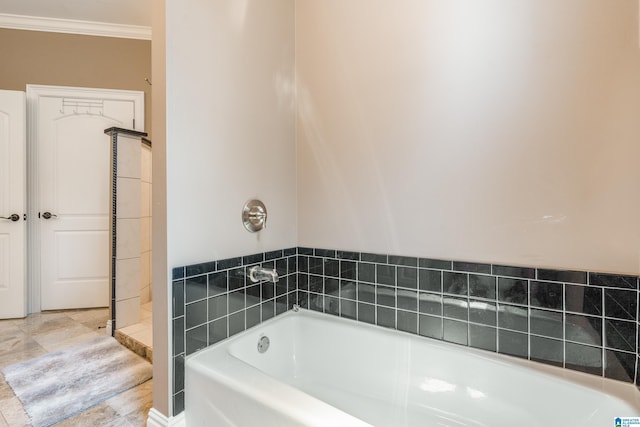 1007 Eagle Hill Dr, Birmingham, AL 35242 - full bathroom with a bath and ornamental molding