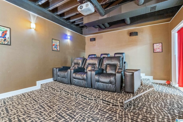1007 Eagle Hill Dr, Birmingham, AL 35242 - home theater room with carpet floors and baseboards