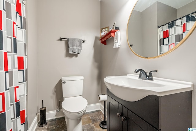 1007 Eagle Hill Dr, Birmingham, AL 35242 - full bathroom featuring vanity, stone finish flooring, and water heater