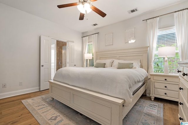 1185 Overlook Dr, Trussville, AL 35173 - bedroom featuring light wood-style floors and ceiling fan
