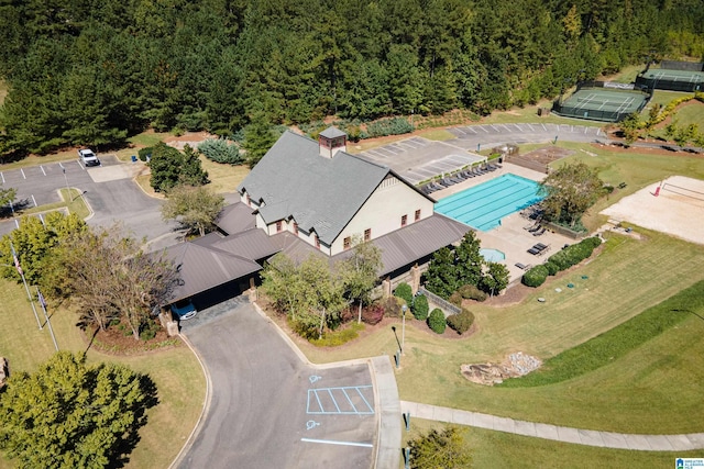 1185 Overlook Dr, Trussville, AL 35173 - aerial view of a pool area