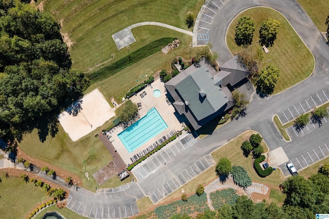 1185 Overlook Dr, Trussville, AL 35173 - aerial overview of property's location featuring a pool