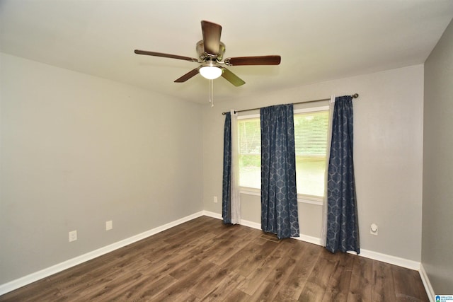 7101 Cavern Rd, Trussville, AL 35173 - empty room featuring dark wood-style floors and a ceiling fan