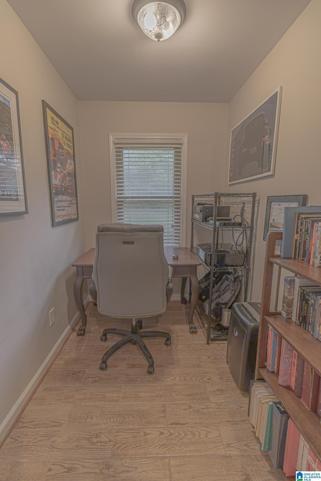 2191 Whiting Rd, Hoover, AL 35216 - office area featuring light wood-style flooring and baseboards