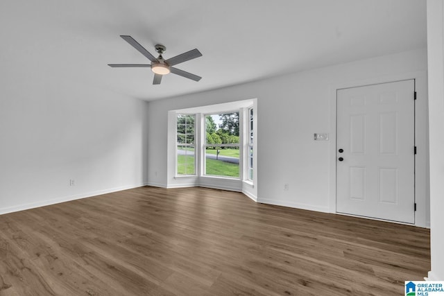 8312 Country Cir, Pinson, AL 35126 - spare room featuring wood finished floors and a ceiling fan