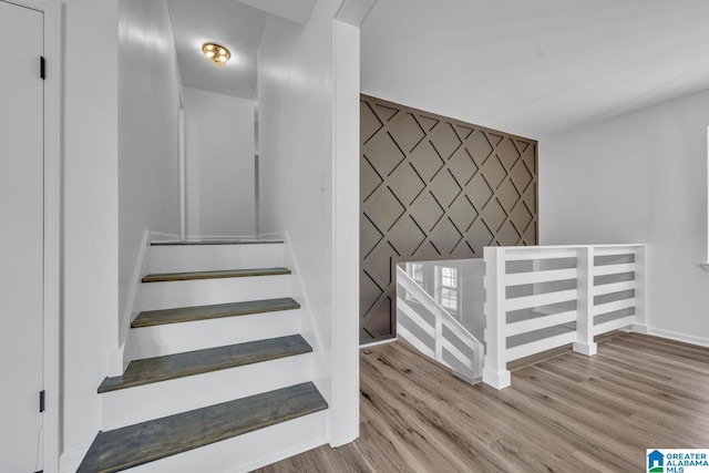 8312 Country Cir, Pinson, AL 35126 - stairs with wood finished floors and baseboards