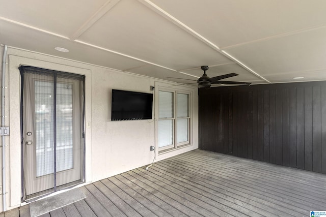 4652 Lake Valley Dr, Hoover, AL 35244 - wooden deck with a ceiling fan