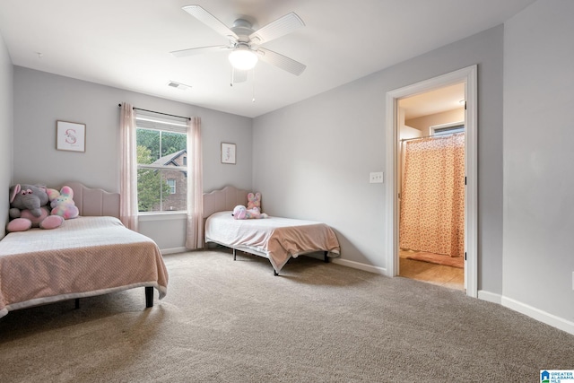 5432 Parkside Cir, Hoover, AL 35244 - bedroom with carpet floors and ceiling fan