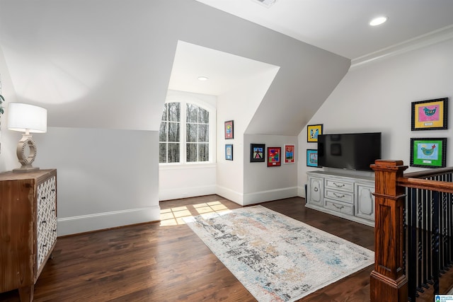 6902 Honor Keith Rd, Trussville, AL 35173 - bedroom with lofted ceiling, wood finished floors, recessed lighting, and crown molding