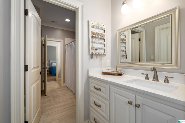 6902 Honor Keith Rd, Trussville, AL 35173 - bathroom featuring vanity and wood finished floors