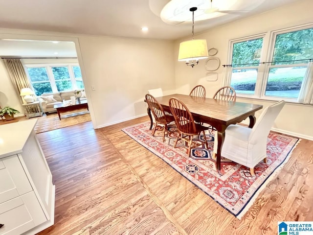 2713 Altadena Lake Rd, Birmingham, AL 35243 - dining room featuring light wood finished floors and recessed lighting