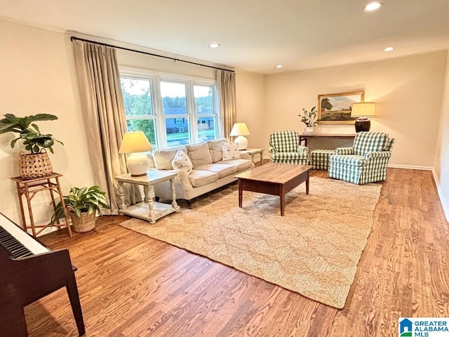 2713 Altadena Lake Rd, Birmingham, AL 35243 - living area featuring wood finished floors and recessed lighting