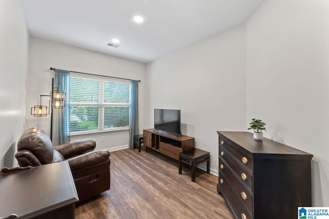 5633 Park Side Rd, Hoover, AL 35244 - living room featuring dark wood finished floors and recessed lighting