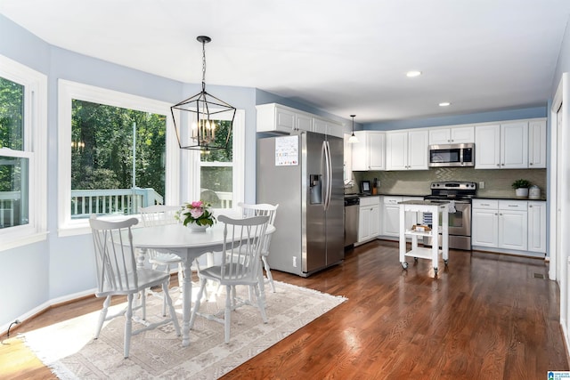 3624 Robin Cir, Birmingham, AL 35242 - kitchen with stainless steel appliances, healthy amount of natural light, a chandelier, and recessed lighting