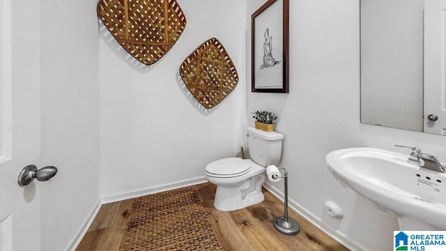 545 Sterling Pl, Odenville, AL 35120 - bathroom with toilet and wood finished floors