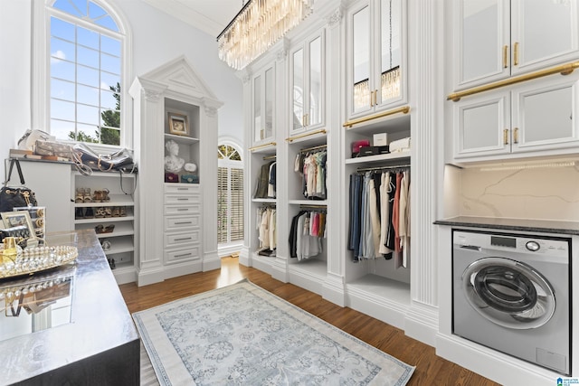 5615 Canongate Ln, Hoover, AL 35242 - walk in closet with washer / dryer and wood finished floors