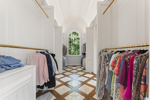 5615 Canongate Ln, Hoover, AL 35242 - spacious closet featuring inlaid floor details and lofted ceiling