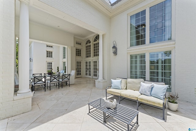 5615 Canongate Ln, Hoover, AL 35242 - view of patio with outdoor lounge area, french doors, and outdoor dining area