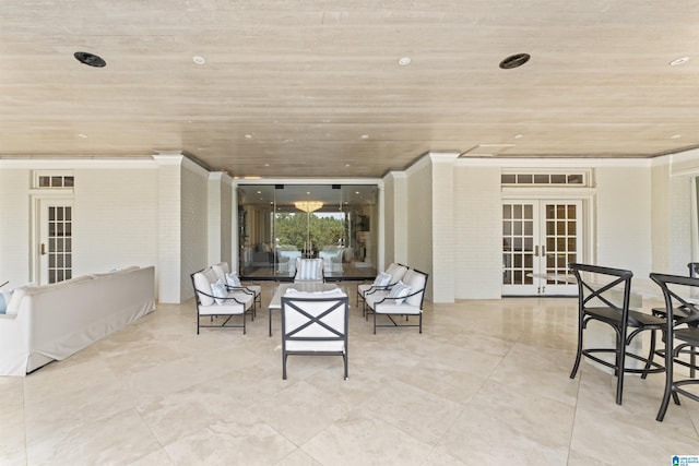 5615 Canongate Ln, Hoover, AL 35242 - view of patio featuring french doors and outdoor lounge area
