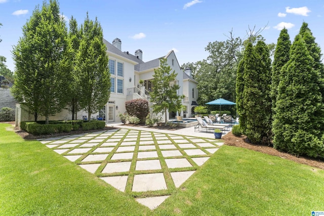 5615 Canongate Ln, Hoover, AL 35242 - view of green lawn featuring a patio area and french doors