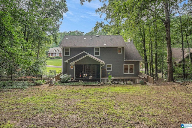 1813 Southpointe Cir, Hoover, AL 35244 - rear view of house with a deck