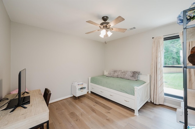 5904 Russet Meadows Way, Helena, AL 35244 - bedroom with light wood-style flooring and a ceiling fan