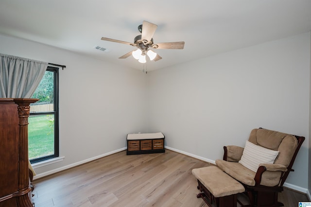 5904 Russet Meadows Way, Helena, AL 35244 - sitting room featuring light wood finished floors and ceiling fan